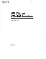 Sony STR-471 - Owners Manual 